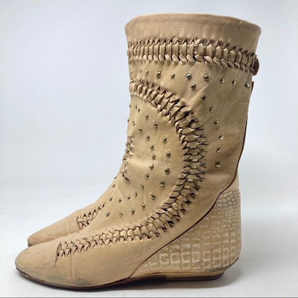 Vintage Embellished Boots Women's Size 9 - Picture 4 of 8